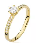 Pierścionek Bonore Crystal Ceresaraze złota próby 585 z diamentem 0,25 ct