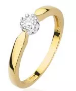 Pierścionek Bonore Elegant Monguzzoze złota próby 585 z diamentem 0,15 ct