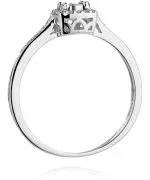 Pierścionek Bonore Elegant Camogliz białego złota próby 585 z diamentem 0,08 ct