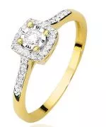 Pierścionek Bonore Crystal Cedegoloze złota próby 585 z diamentem 0,08 ct
