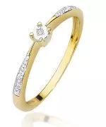 Pierścionek Bonore Simple Capraunaze złota próby 585 z diamentem 0,0086 ct