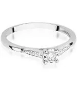 Pierścionek Bonore Crystal Magnanoz białego złota próby 585 z diamentem 0,08 ct