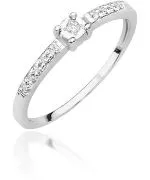 Pierścionek Bonore Simple Gagliatoz białego złota próby 585 z diamentem 0,02 ct