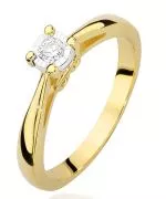 Pierścionek Bonore Simple Arenzanoze złota próby 585 z diamentem 0,08 ct