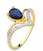 Pierścionek Bonore Midnight Longianoze złota próby 585 z szafirem 0,6 ct