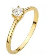 Pierścionek Bonore Elegant Cimbergoze złota próby 585 z diamentem 0,25 ct