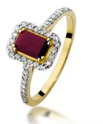 Pierścionek Bonore Crystal San Prosperoze złota próby 585 z rubinem 0,8 ct