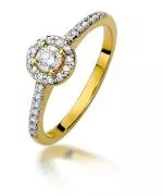 Pierścionek Bonore Crystal Maghernoze złota próby 585 z diamentem 0,15 ct