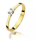 Pierścionek Bonore Simple Maglioloze złota próby 585 z diamentem 0,09 ct