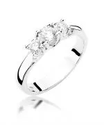 Pierścionek Bonore ze Złota próby 585 z diamentem 0,49 ct