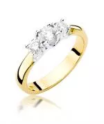 Pierścionek Bonore ze Złota próby 585 z diamentem 0,49 ct