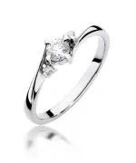 Pierścionek Bonore ze Złota próby 585 z diamentem 0,28 ct