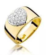 Pierścionek Bonore ze Złota próby 585 z diamentem 0,26 ct