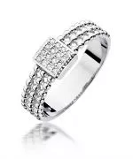 Pierścionek Bonore ze Złota próby 585 z diamentem 0,08 ct
