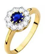 Pierścionek Bonore Blossom Tredozioze złota próby 585 z szafirem 0,5 ct