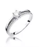 Pierścionek Bonore ze Złota próby 585 z diamentem 0,4 ct