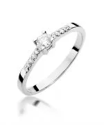 Pierścionek Bonore ze Złota próby 585 z diamentem 0,22 ct
