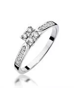 Pierścionek Bonore ze Złota próby 585 z diamentem 0,16 ct