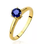 Pierścionek Bonore Simple Montecopioloze złota próby 585 z szafirem 0,5 ct