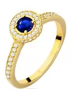 Pierścionek Bonore Midnight Camaioreze złota próby 585 z szafirem 0,3 ct