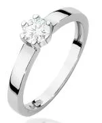 Pierścionek Bonore Elegant Prioccaz białego złota próby 585 z diamentem 0,25 ct