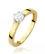 Pierścionek Bonore Elegant Pralormoze złota próby 585 z diamentem 0,25 ct