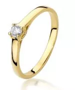 Pierścionek Bonore Simple Solbiateze złota próby 585 z diamentem 0,12 ct