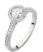 Pierścionek Bonore Crystal Orbassanoz białego złota próby 585 z diamentem 0,4 ct