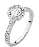 Pierścionek Bonore Crystal Piossascoz białego złota próby 585 z diamentem 0,5 ct