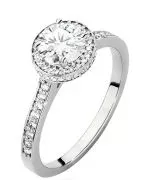 Pierścionek Bonore Crystal Pomarettoz białego złota próby 585 z diamentem 0,7 ct