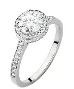 Pierścionek Bonore Crystal Feisoglioz białego złota próby 585 z diamentem 1 ct