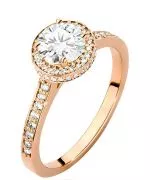 Pierścionek Bonore Crystal Rimascoz różowego złota próby 585 z diamentem 0,7 ct