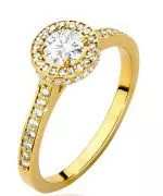 Pierścionek Bonore Crystal Bovoloneze złota próby 585 z diamentem 0,4 ct