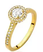Pierścionek Bonore Crystal Brenzoneze złota próby 585 z diamentem 0,5 ct