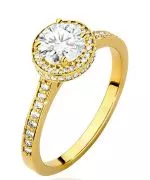 Pierścionek Bonore Crystal Caldieroze złota próby 585 z diamentem 0,7 ct
