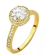 Pierścionek Bonore Crystal Valgrisencheze złota próby 585 z diamentem 1 ct