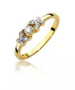Pierścionek Bonore ze Złota próby 585 z diamentem 0,12 ct