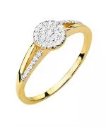 Pierścionek Bonore ze Złota próby 585 z diamentem 0,18 ct