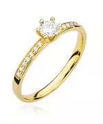 Pierścionek Bonore ze Złota próby 585 z diamentem 0,37 ct