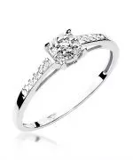 Pierścionek Bonore ze Złota próby 585 z diamentem 0,12 ct