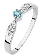 Pierścionek Bonore Crystal Rozzanoz białego złota próby 585 z topazem 0,15ct ct