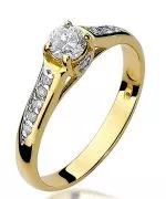 Pierścionek Bonore Crystal Valeggioze złota próby 585 z diamentem 0,23 ct