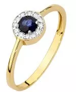 Pierścionek Bonore Crystal Pagnaccoze złota próby 585 z szafirem 0,3 ct