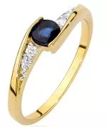 Pierścionek Bonore Crystal Pontebbaze złota próby 585 z szafirem 0,3 ct
