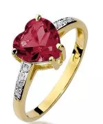 Pierścionek Bonore Love Schivenogliaze złota próby 585 z rubinem 1,7 ct