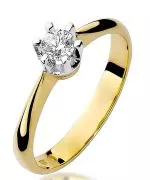 Pierścionek Bonore Elegant Nervianoze złota próby 585 z diamentem 0,23 ct