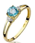 Pierścionek Bonore Crystal Cupramontanaze złota próby 585 z topazem 0,7 ct