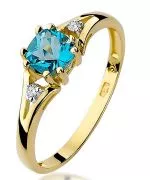 Pierścionek Bonore Crystal San Marcelloze złota próby 585 z topazem 0,7 ct