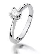 Pierścionek Bonore Elegant Sardegnaz białego złota próby 585 z diamentem 0,3 ct