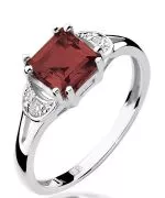 Pierścionek Bonore Midnight Gavazzanaz białego złota próby 585 z granatem 1,3 ct